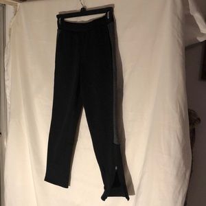 Boys black side ankle zip pants joggers